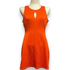 C&V Chelsea & Violet Keyhole Side Cutout Fit Flare Burnt Orange XL